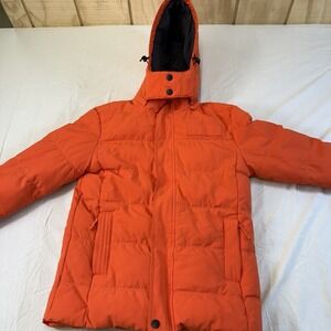 Wantdo Puffer mens/women Unisex Small Ski, Hunting, Winter Jacket‎ Orange Safety
